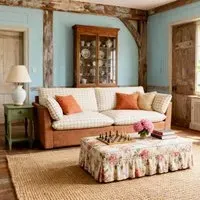 Cottonfy Check & Striped Sofa with Removable Covers - Cotton