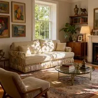 Cottonfy Heritage Plaid Skirted Sofa with Storage - Chenille