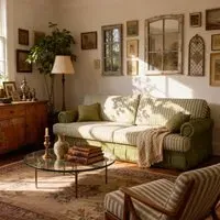 Cottonfy Heritage Plaid Skirted Sofa with Storage - Chenille