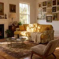 Cottonfy Heritage Plaid Skirted Sofa with Storage - Chenille