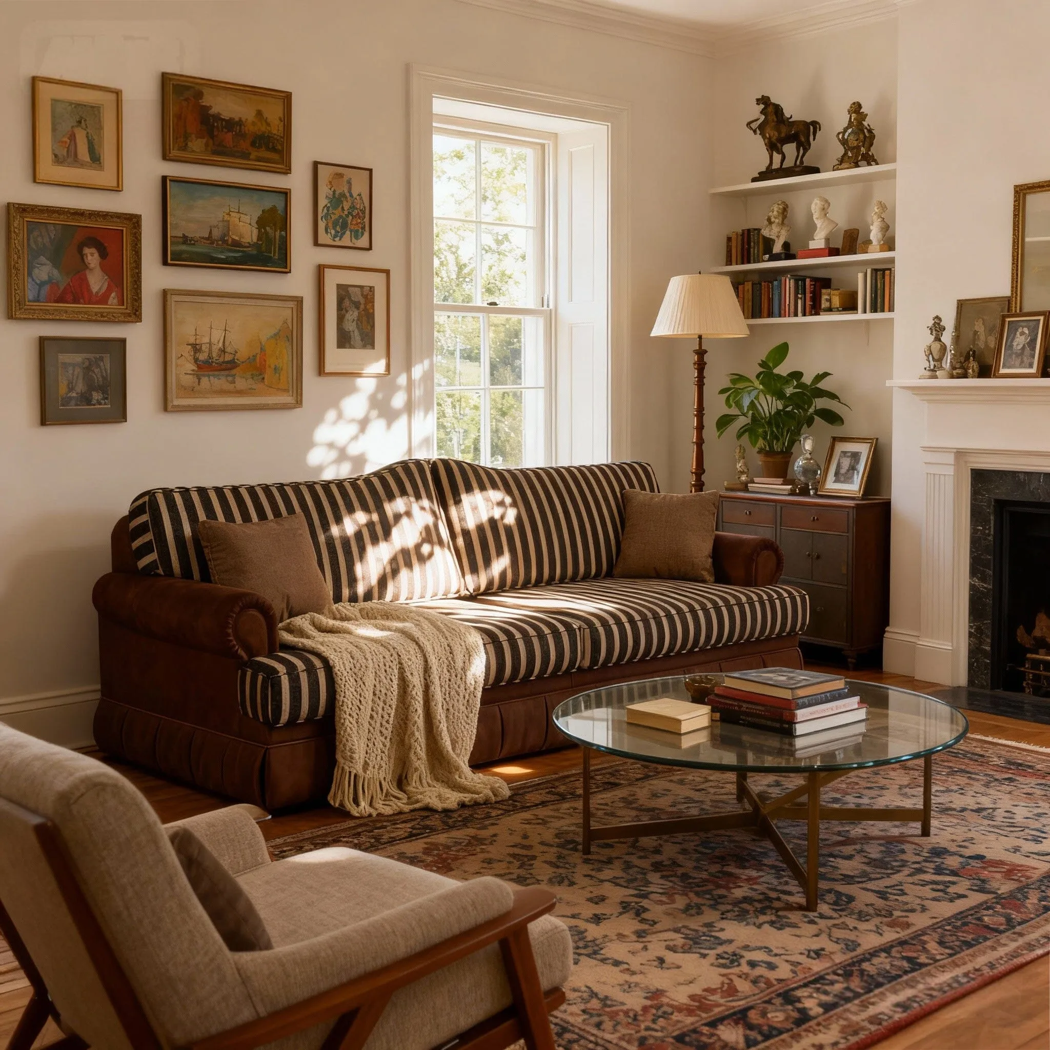 Cottonfy Heritage Plaid Skirted Sofa with Storage - Chenille image