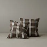 Cottonfy Square Cushion - Brown, Cotton Linen