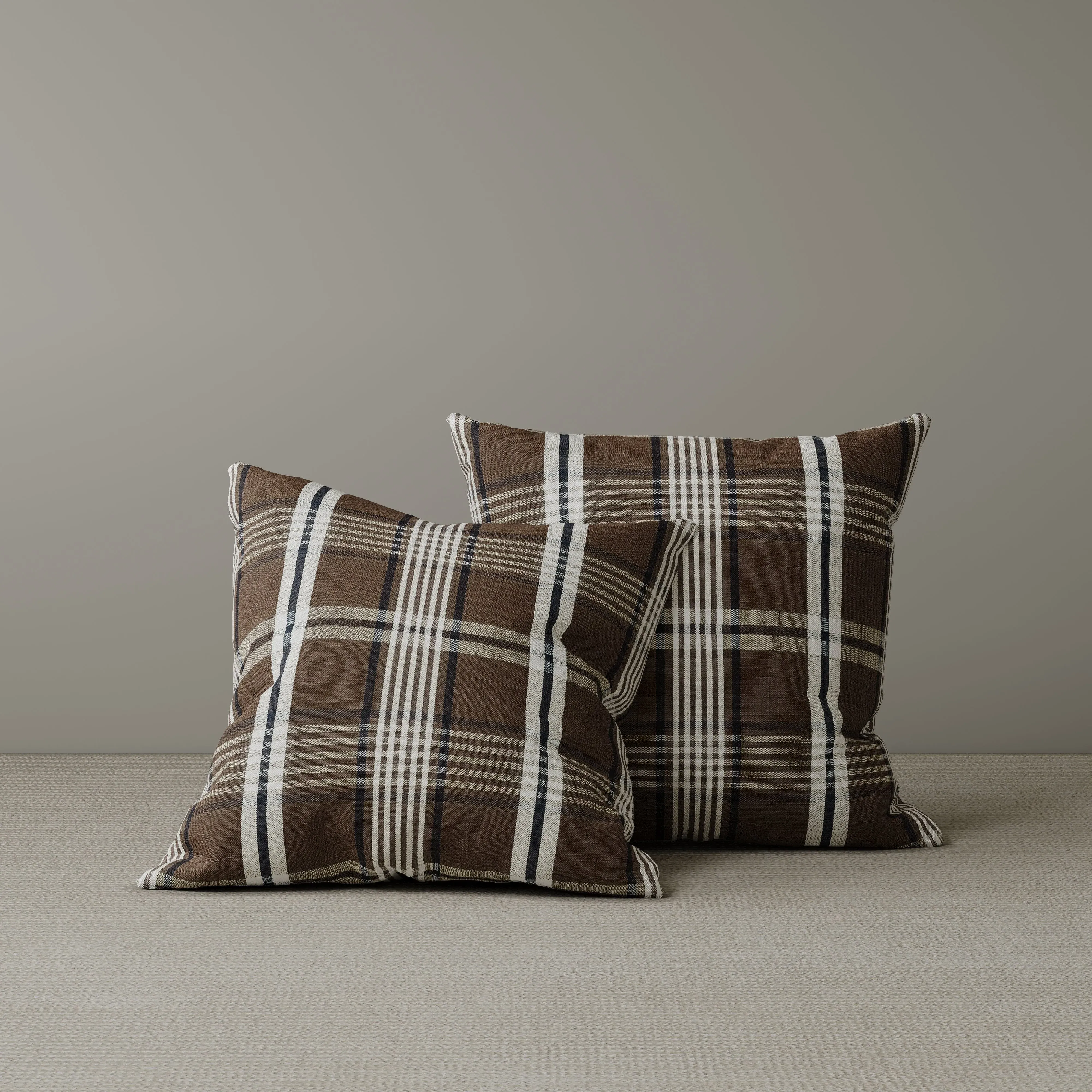 Cottonfy Square Cushion - Brown, Cotton Linen