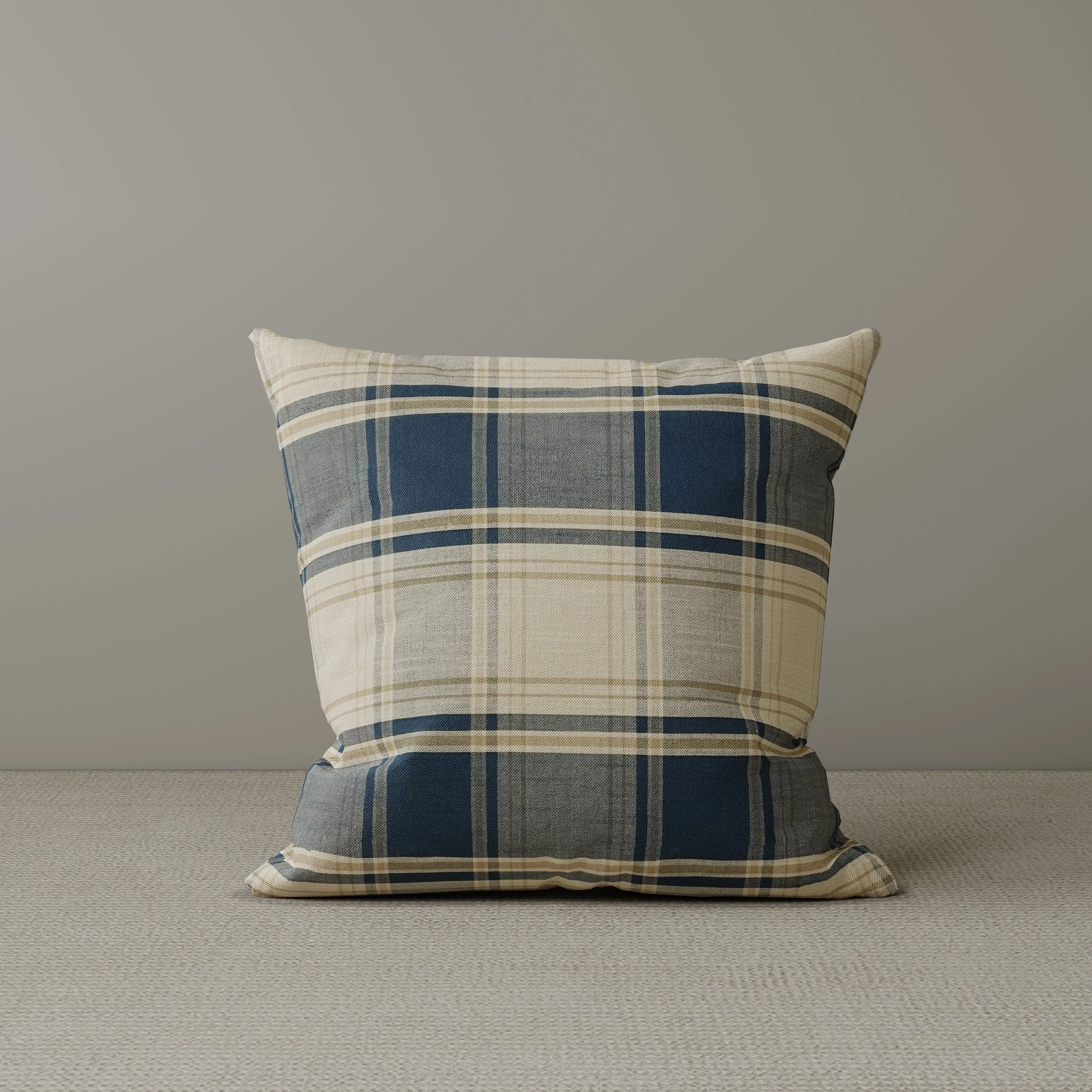 Cottonfy Square Cushion - Dark Blue, Cotton Linen