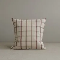 Cottonfy Square Cushion - Red Checkered, Cotton Linen alternate view
