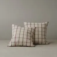 Cottonfy Square Cushion - Red, Cotton Linen