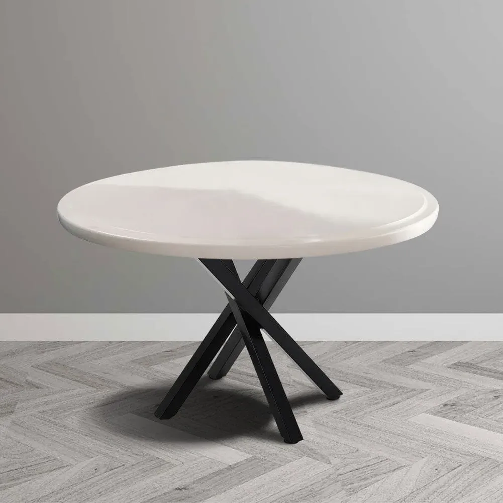 Criss Cross Metal Coffee Table Legs - Black