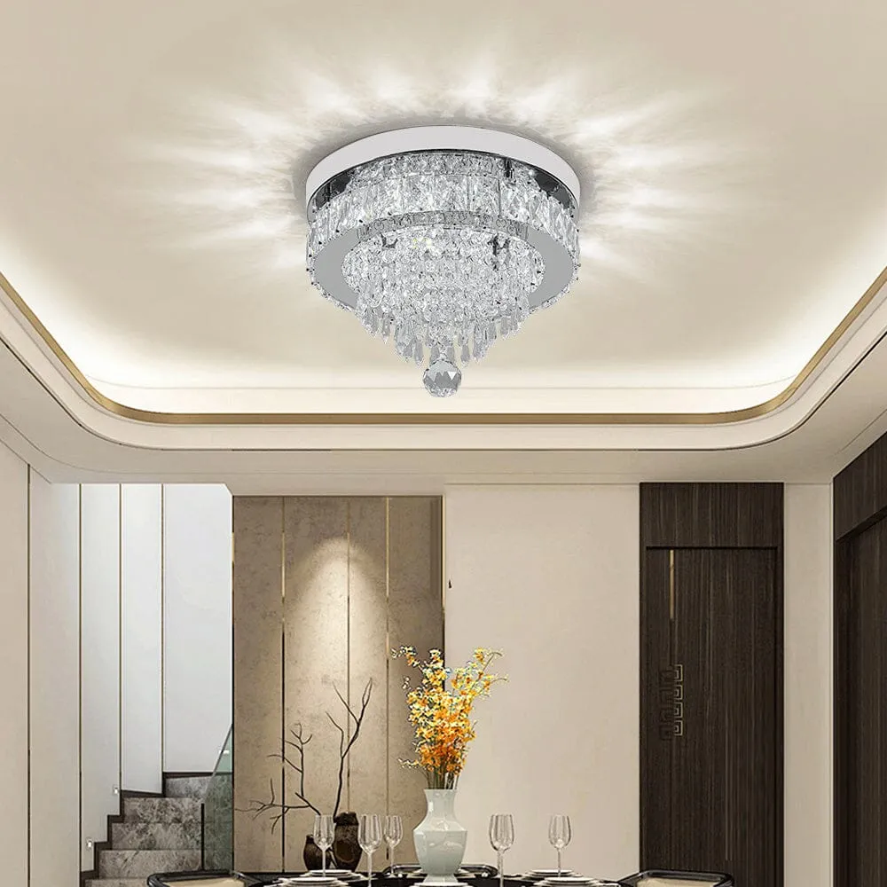 Crystal Round Ceiling Light - Chrome, Stainless Steel product