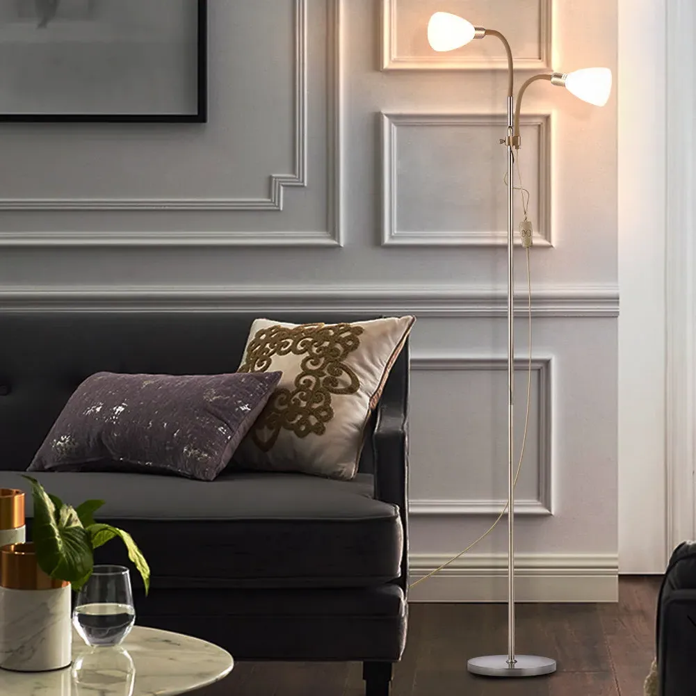 Double Head Floor Lamp - Metal