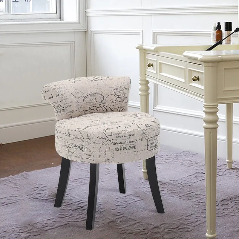 Dressing Stool - Tech Fabric, Rubberwood product