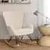 Faux Wool Rocking Chair - Beige