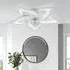 Flower Shape LED Ceiling Fan Light - White, Acrylic