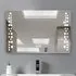 Fog-Free LED Bathroom Mirror with Clock - Rectangular