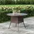 Garden Table with Parasol Hole - Rattan, Glass