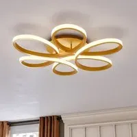 Golden Frame LED Chandelier Ceiling Light - Gold, Aluminum