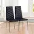 High Back Dining Chairs Set of 2/4 - Black/Grey/Beige, PVC