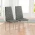 High Back Dining Chairs Set of 2/4 - Black/Grey/Beige, PVC