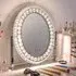 Hollywood LED Oval Makeup Mirror with Crystal - 51cm H