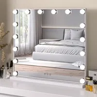 Hollywood Vanity Mirror with LED Lights - Metal