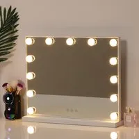 Hollywood Vanity Mirror with LED Lights - Metal