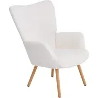 Lamb Wool Accent Chair - White alternate view