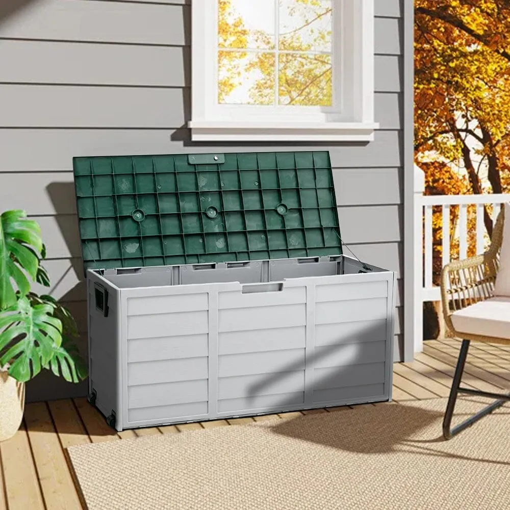 Large Plastic Garden Storage Box with Wheels - 290L product
