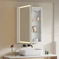LED Bathroom Mirror Cabinet with Bluetooth & Fog-Free alternate view