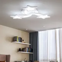 LED Ceiling Light Fixture with Star Lampshades - White alternate view