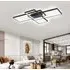 LED Ceiling Light with 3 Rectangle Lampshades - Black