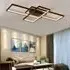 LED Ceiling Light with 3 Rectangle Lampshades - Black