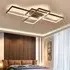 LED Ceiling Light with 3 Rectangle Lampshades - Black