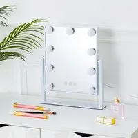 LED Lighted Vanity Mirror with 14 Bulbs - White