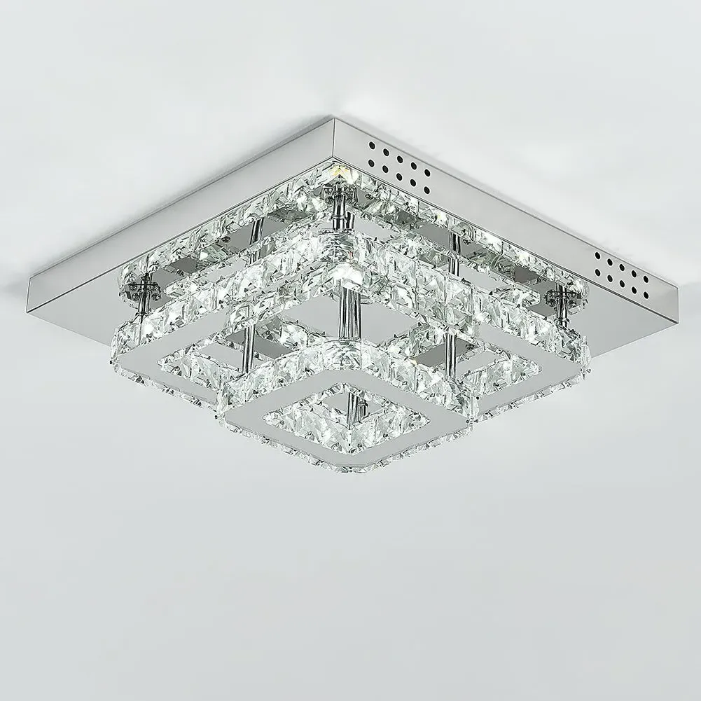 Lightsin 2-Tier LED Ceiling Light - Chrome, Crystal
