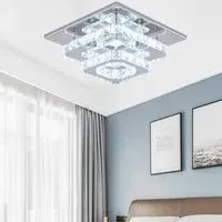 Lightsin 2-Tier LED Ceiling Light - Chrome, Crystal