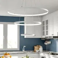 Lightsin 3 Circle Ring LED Pendant Light - White