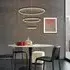 Lightsin 3 Ring Round LED Pendant Light - Black, Aluminum
