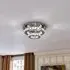 Lightsin 30cm Stacked LED Ceiling Light with Crystal Rims - Chrome
