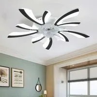 Lightsin 78cm Acrylic Ceiling Fan with LED Lights - Black