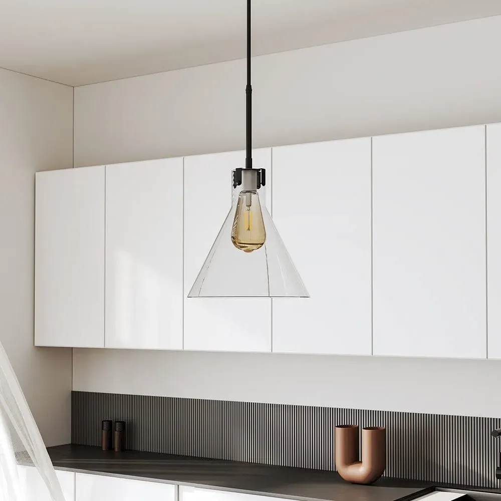 Lightsin Dome Pendant Light - Transparent Black, Glass