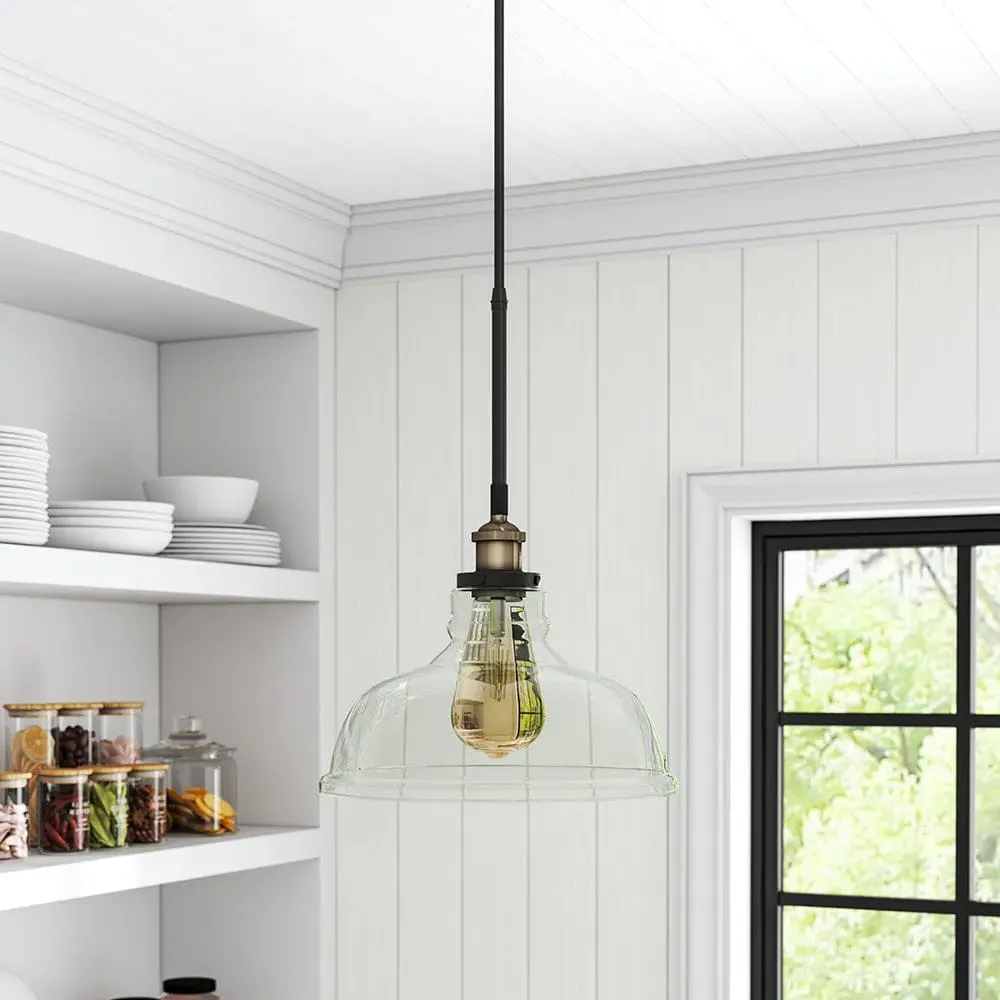Lightsin Dome Pendant Light - Transparent Black, Glass