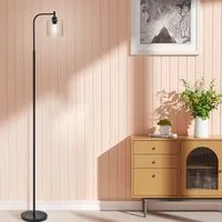 Lightsin Floor Lamp with Glass Lampshade - Black, Iron alternate view