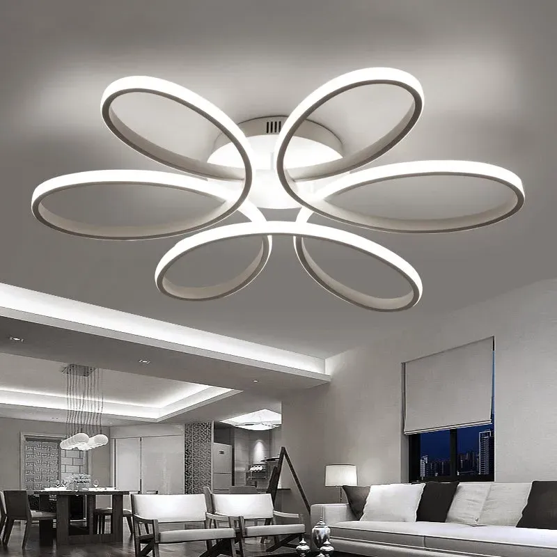 Lightsin Floral 6 Rings LED Ceiling Light - White