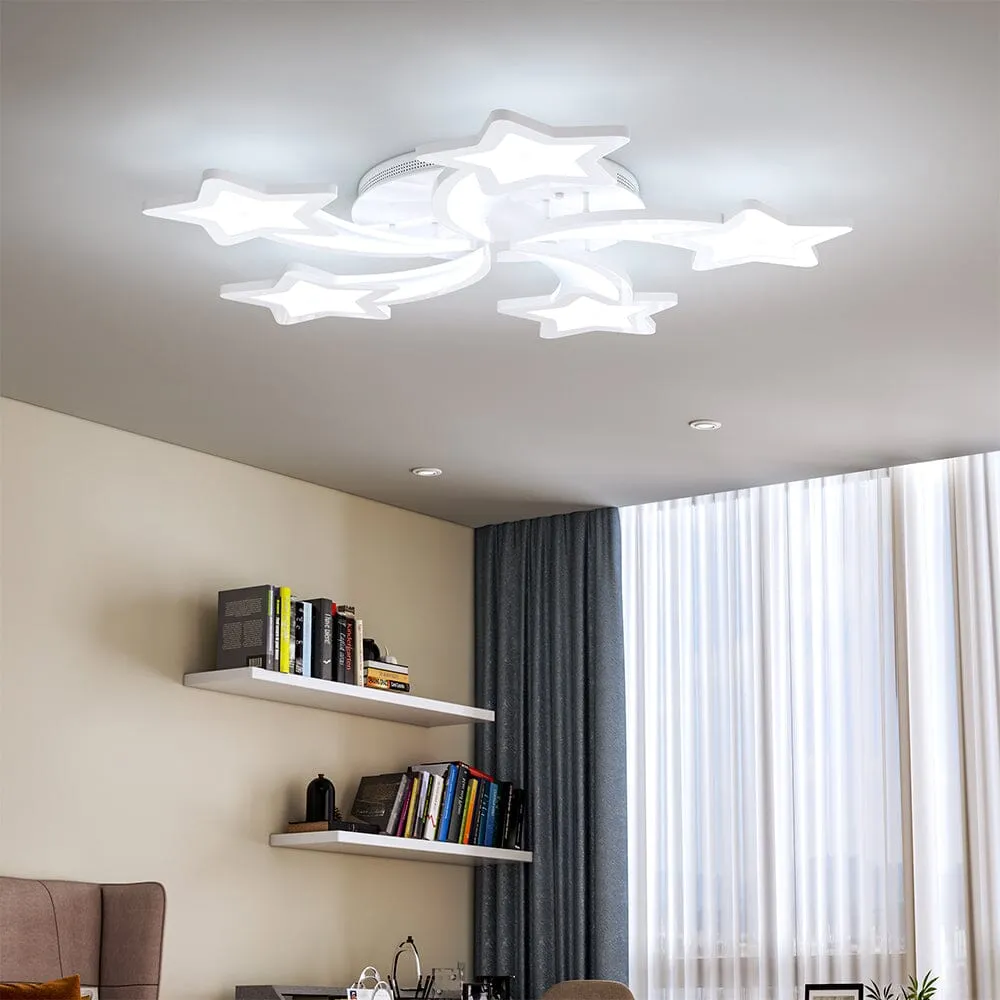 Lightsin LED Ceiling Light with Star Lampshades - White