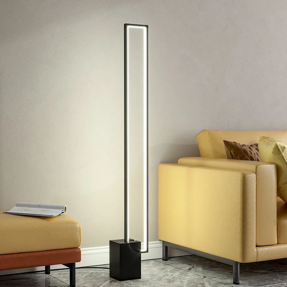 Lightsin Rectangular Frame LED Floor Lamp - Black, Aluminium product