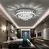 Lightsin Round LED Ceiling Light with Crystal Droplets - Chrome