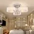 Lightsin Semi-Flush Ceiling Light with Crystal Drops - Chrome