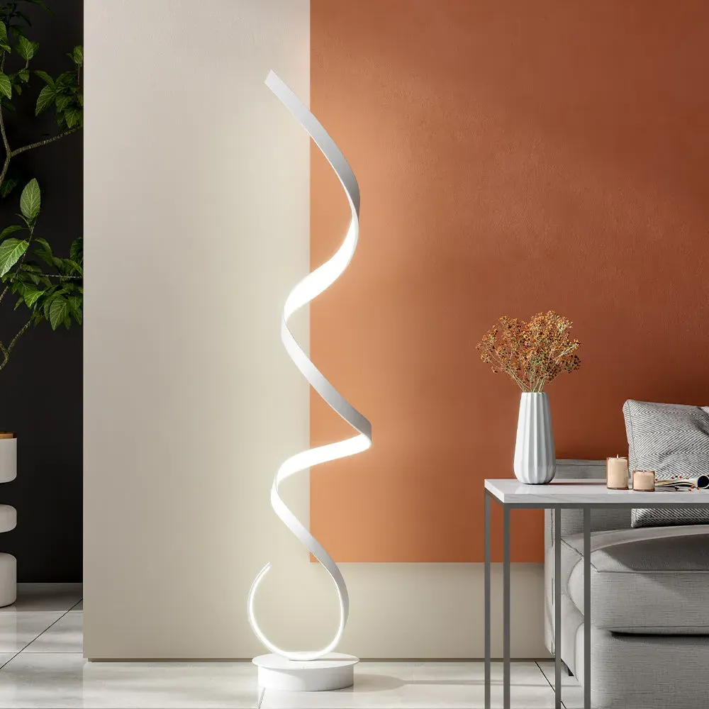 Lightsin Spiral LED Floor Lamp - Aluminum