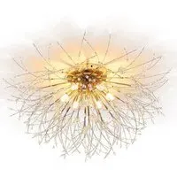 Lightsin Sputnik Flush Mount Ceiling Light - Chrome, Crystal