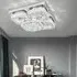Lightsin Square LED Ceiling Light with Crystal Dimmable - Chrome