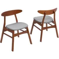Linen Upholstered Dining Chair with Curved Backrest alternate view